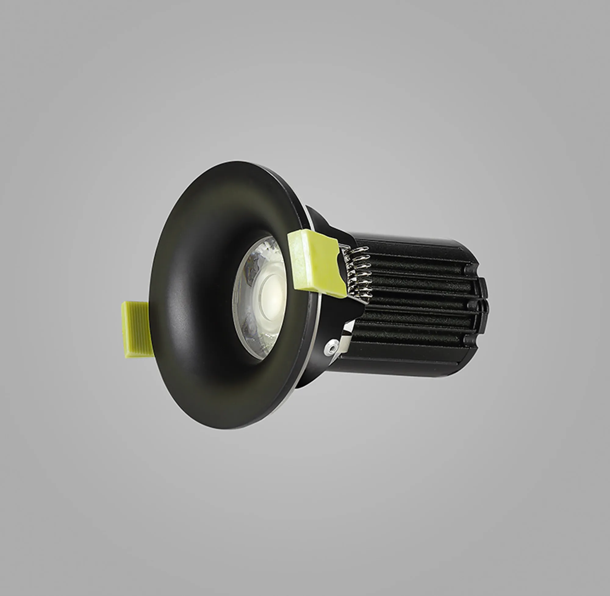 Bruve 9 Tridonic powered 9W 2700K 700lm 36° LED Engine,250mA , CRI>90 LED Engine Matt Black Fixed Round Recessed Downlight, Inner Glass cover, IP65 DM201463  Dlux Bruve 9 IP65